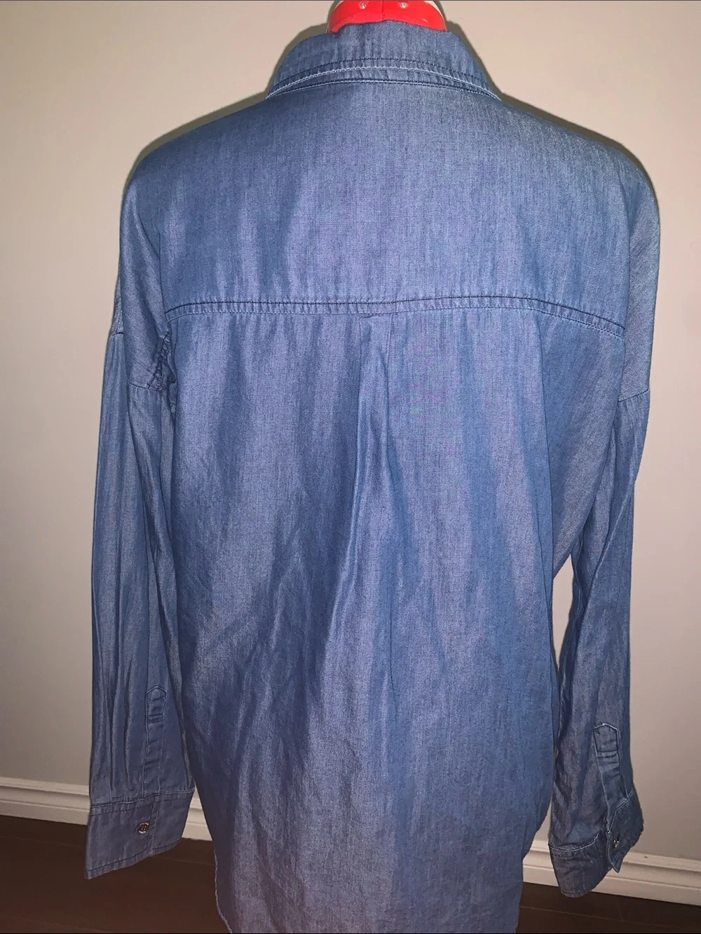 Guess Women's Blue Denim Button-Down Shirt - Picture 3 of 4